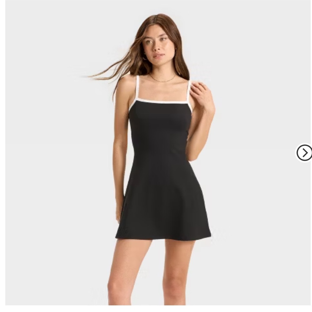 Black a line dress
